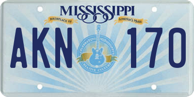 MS license plate AKN170