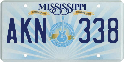MS license plate AKN338