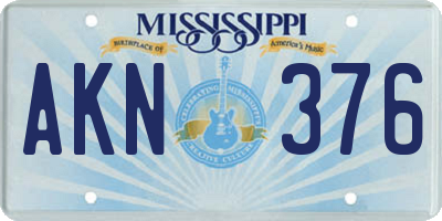 MS license plate AKN376