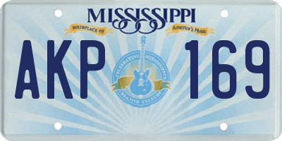 MS license plate AKP169
