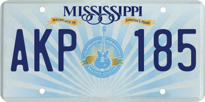 MS license plate AKP185