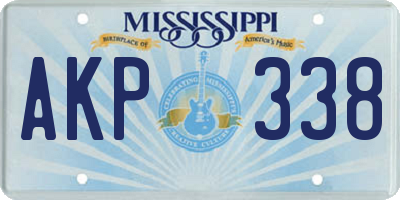 MS license plate AKP338