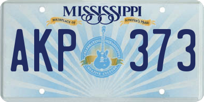 MS license plate AKP373