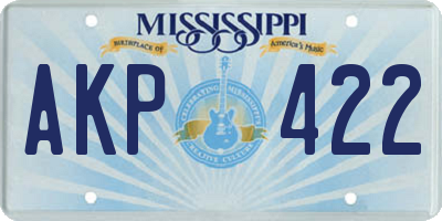 MS license plate AKP422