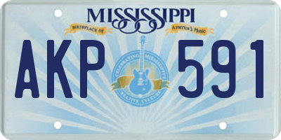 MS license plate AKP591