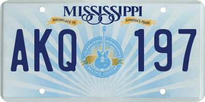 MS license plate AKQ197