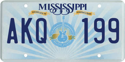 MS license plate AKQ199