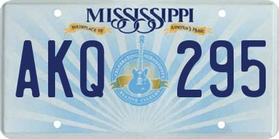 MS license plate AKQ295