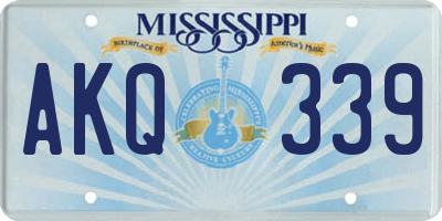 MS license plate AKQ339