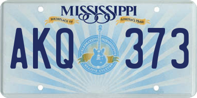 MS license plate AKQ373