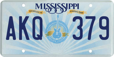 MS license plate AKQ379