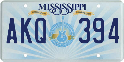 MS license plate AKQ394