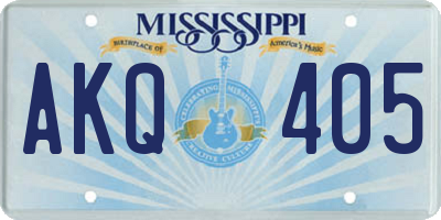 MS license plate AKQ405