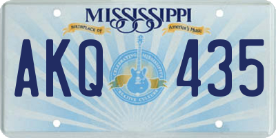 MS license plate AKQ435
