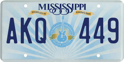 MS license plate AKQ449