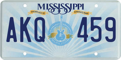 MS license plate AKQ459