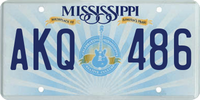 MS license plate AKQ486