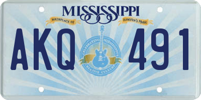 MS license plate AKQ491