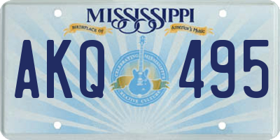 MS license plate AKQ495