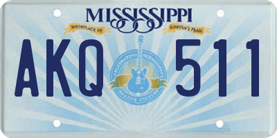 MS license plate AKQ511