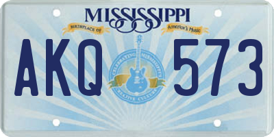 MS license plate AKQ573