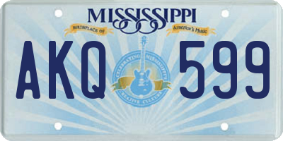 MS license plate AKQ599