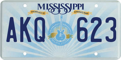 MS license plate AKQ623