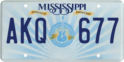 MS license plate AKQ677