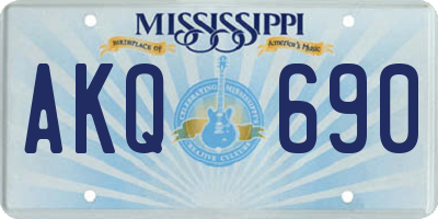 MS license plate AKQ690