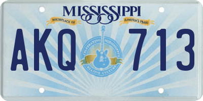 MS license plate AKQ713