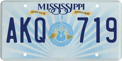 MS license plate AKQ719