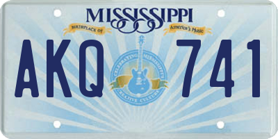 MS license plate AKQ741