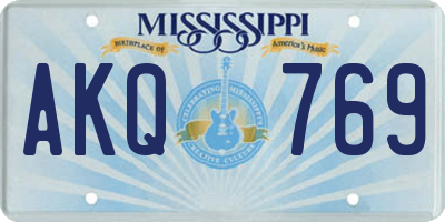 MS license plate AKQ769