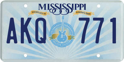 MS license plate AKQ771