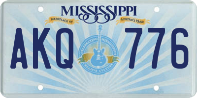 MS license plate AKQ776