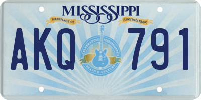 MS license plate AKQ791
