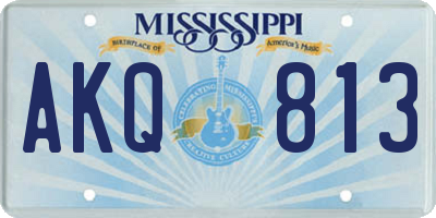 MS license plate AKQ813