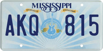 MS license plate AKQ815