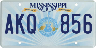 MS license plate AKQ856