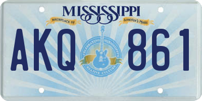 MS license plate AKQ861