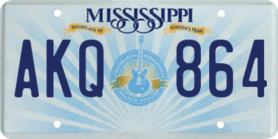MS license plate AKQ864