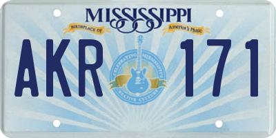 MS license plate AKR171