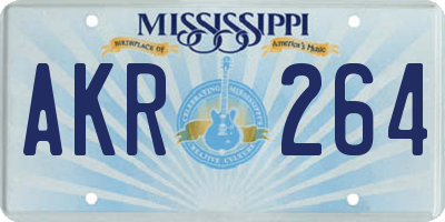 MS license plate AKR264