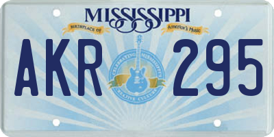 MS license plate AKR295