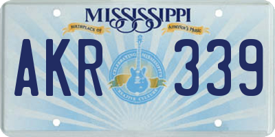 MS license plate AKR339