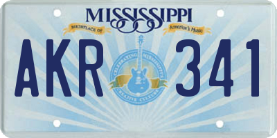 MS license plate AKR341