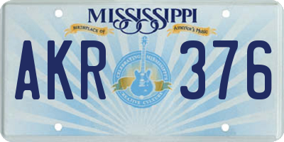 MS license plate AKR376