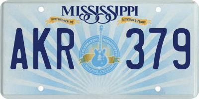 MS license plate AKR379