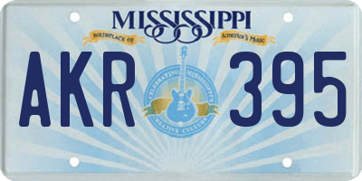 MS license plate AKR395