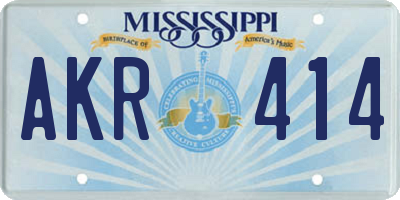 MS license plate AKR414